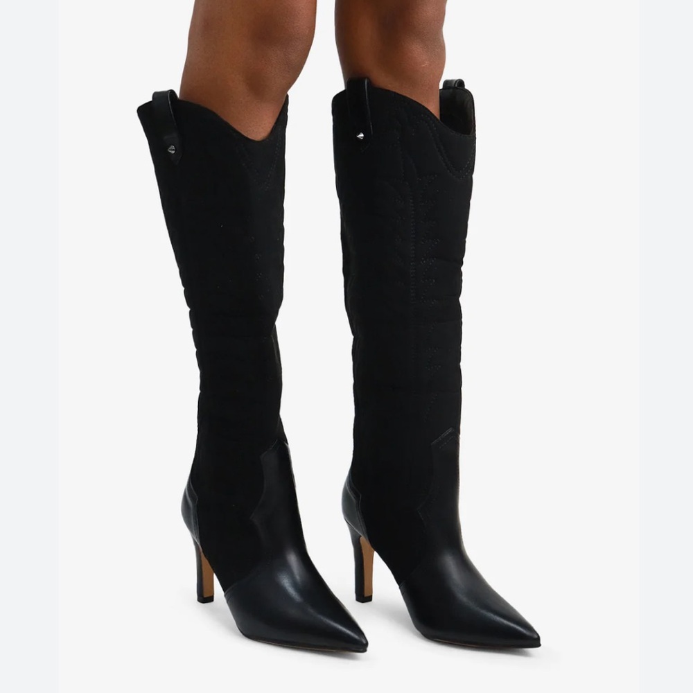 Boutique Lemonade The Professional Stilleto Cowboy Boots Black Size 10 Worn Once